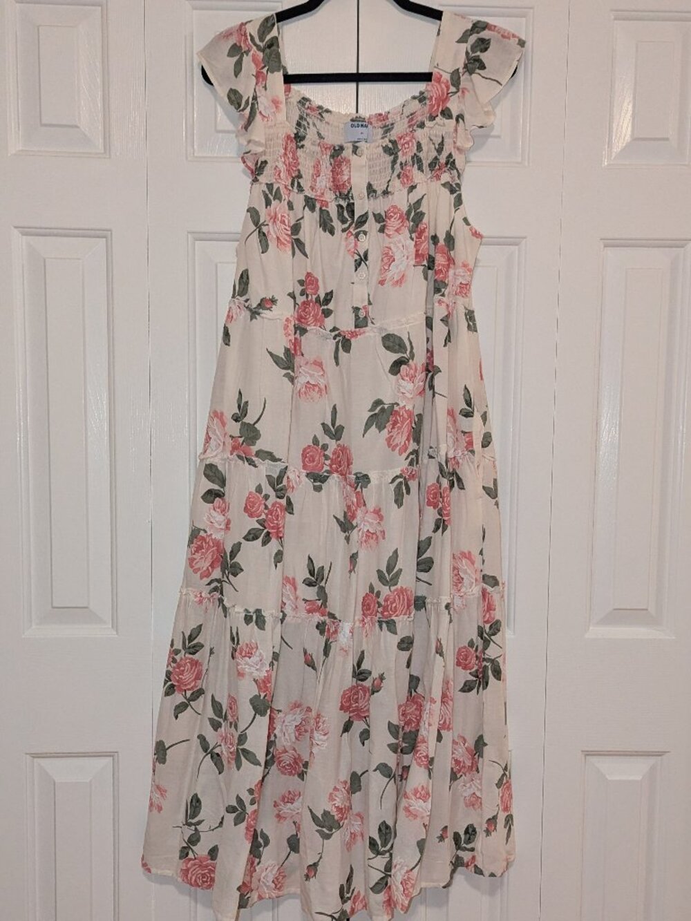 Old Navy Floral Tiered Midi Maxi Dress – XL – Cottagecore Style